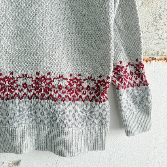 Christoph & Banks Cardinal Sweater Fair Isle Nordic Winter Knit Holiday Womens L - Picture 2 of 9